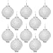 Produktbild 10er Set LED Papierlaterne Papier Lampion Lampions Laterne Batterie Garten Papierlampion Kabellos Batteriebetriebe Papierlampions - Weiß