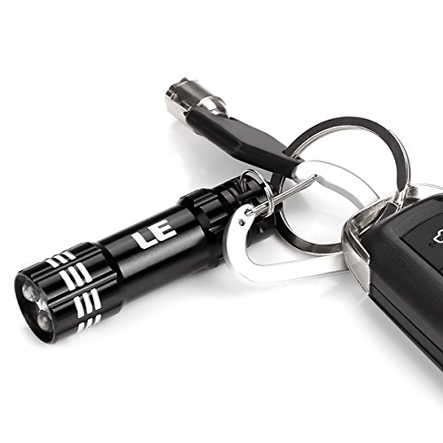 LE 5er Pack Mini Taschenlampe, Schlüsselanhänger LED Notfallleuchte, batteriebetrieb, Schwarz - 6