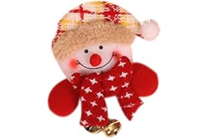 fdsmall Christmas Brooch Pin with Light Christmas Decorations Luminous Brooch Cartoon Christmas Light Light Bulb Luminous Elk Bell Badge Flashing Broochs for Glow Party Gift