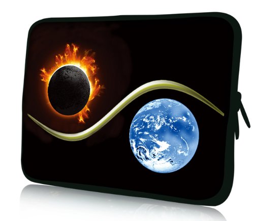 Luxburg® Design Laptoptasche Notebooktasche Sleeve für 15,6 Zoll (auch in 10,2 Zoll | 12,1 Zoll | 13,3 Zoll | 14,2 Zoll | 15,6 Zoll | 17,3 Zoll) , Motiv: Yin Yang