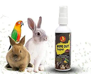 Pet Care International (PCI) Wipe Out Super Spray || Cage Cleaner, Disinfectant & Deodorizer || Provide Healthy & Clean Cage to Birds, Cat, Dog, Rabbit, Guinea Pig, Hamster (100ml)