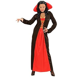 WIDMANN adultos traje victoriano fangtasia, vestido con cuello alto