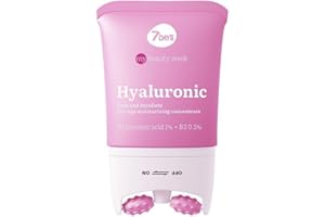 7Days Face Hydrating Cream with Hyaluronic Acid - Korean Skincare Face Moisturizer - Face and Neck Firming Cream for Women with Vitamin C - Anti Puffiness Skin Tightening Roller Massager, 80ml