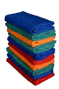 Sheen 270 GSM Microfiber Cleaning Cloth (Multicolour, 30X35 cm) Pack of 10,