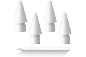 JUGUTA [4 Pezzi] Punte Per Apple Pencil 2/1 E Apple Pencil Usb-C/Pro, Punta Per Apple Pencil 2/1 Generazione, Punta Di Ricambio Ad Alta Sensibilità Per Apple Ipad Pencil, Ipencil Nib Tip Per