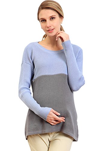 Sweet Mommy Organic Cotton Knitwear Maternity and Nursing Bi-Color Tunic MPS