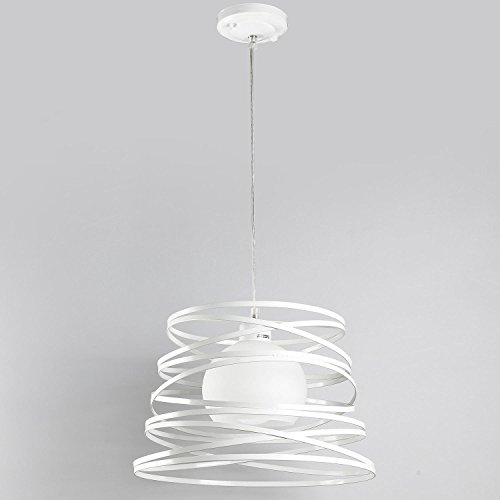 Preisvergleich Produktbild PLYY Retro Industrie Wind Weiß Eisen Frühling Kronleuchter Kreative Persönlichkeit Lampen Einfache Einzel Restaurant Hängelampe Bar Gang Pendelleuchte 32CMx24CM 220V E27 Lichtquelle 40W