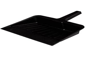 NISBETS Jantex u398 Heavy Duty polvo Pan, 12 ", negro