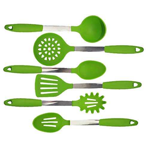 Kuke Silikon Küchenhelfer Kochen Tools 6pcs set-green - 2