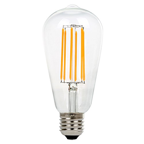 ST64 8W Vintage Lámpara de Techo, Retro Bombilla de filament LED Bulb