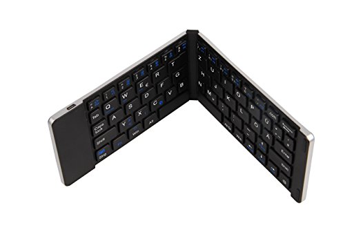 XLYNE 54002 Bluetooth Tastatur für Smartphone/Tablet/Smart-TV (faltbar/kabellos/handlich/QWERTZ-Layout) silber - 7
