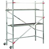 Hailo 1-2-3 300 - Andamio de aluminio con sistema "Hailo Speed Lock", 180 x 163 x 68 cm (altura max. de trabajo: 2,90 m)