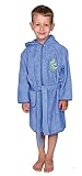 Algodón Wörner - Poncho Dragón helljeans Niños Pequeños de Albornoz, Babero, Toallas, manopla, Poncho de baño, Pijamas, Bademantel, 98/104
