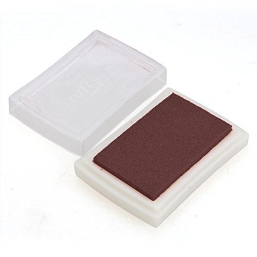 SODIAL R Almohadilla Tinta para Sello Tampon Color para Ninos No Toxico--Cafe SODIAL R Almohadilla Tinta para Sello Tampon Color para Ninos No Toxico--Cafe
