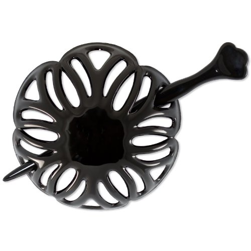 The Romaine Hair Bun Holder and pin (Black) | Made in France | Quality Hair Accessories | Ebuni