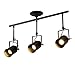 Produktbild Retro Industrielle Schienen Deckenleuchte , MOTENT Vintage Stil 3,35" Breite Zylinder Lampe Schienenleuchte Spot Rail Wandbeleuchtung Schienenstrahler für Küchen Flur Schlafzimmer Bar Café Laden Salon Restauran-mit 3 Flammige