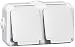Produktbild peha Steckdose 2fach rws D 6632.02 WAB waagerecht Feuchtraum Steckdose 4010105466218