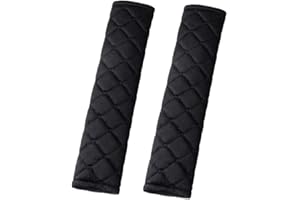 KAIAIWLUO Coussin Ceinture de Sécurité,2 Pack Peluche Ceinture de Sécurité Voiture Protection Epaule pour Adultes et Enfants pour Voiture Ceinture de Sécurité Sac à Dos à Bandoulière Noir