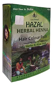 Hazal Henna Herbal Natural Black Brown Hair Colour with Herbs and Aloe Vera - Pack of 3