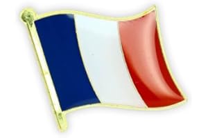 CLJ CHARLES LE JEUNE Pin's Drapeau Français Flottant - France - Drapeaux - qualité de finition - Epingle - Broche - Badge - PINS EUROPE
