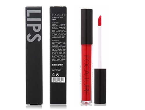 focallure Lippenstift - Liquid - Liquid Lipstick - Farbe rot 01 Coquelicot - Lange Lebensdauer Wasser - oliv Liquid