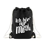 VISUAL STATEMENTS® Turnbeutel schwarz mit Spruch / Viele verschiedene Sprüche & Designs / PREMIUM QUALITÄT / Robuste Kordel & 100% schwere Baumwolle / Collegebag / Gymbag / Sportbeutel / Mimimi