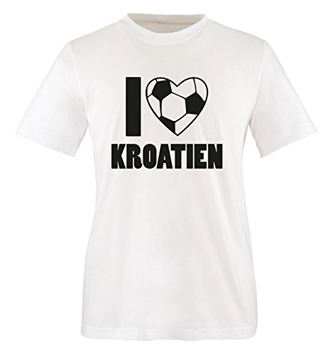 I LOVE KROATIEN – Kinder T-Shirt – Weiss / Schwarz Gr. 134-146