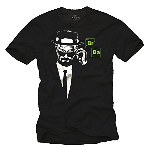 Camiseta negra hombre - Br Ba - Breaking Bad XL