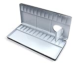 Color Watercolor paleta de aluminio alrededor 26 Well(8.07'x3.35'x0.71') negro