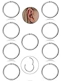 aros helix COLORS BRILLANTES--Pendientes aros del anillo tienen 6 colores, plata, rosa dorado, son brillantes y brillantes, te hacen más atractivo anillo.