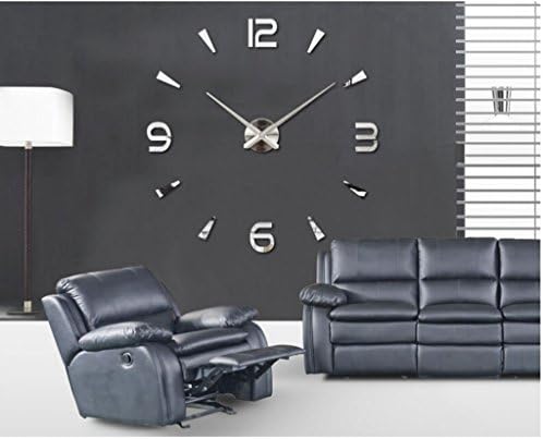 Cheung Home European and American minimalist fashion digital mirror wall Clock