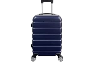 Panana Modern Design Travel Case Hard Shell Cabin Suitcase Set 4 Wheels Luggage Trolley Case Lightweight with TSA Lock(Blue-24INCH)
