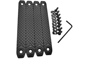ProWildGear 4 Pcs/Set Nylon CNC RS Handguard Rail Cover Fit for M-Lok Compatible Systems Keymod Accessory