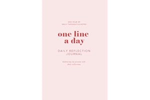 One Line a Day Daily Reflection Journal: A Year of Daily Reflections and Thoughts. Simple Format. Dated. 365 Days. Pink, 6 x 9 inches