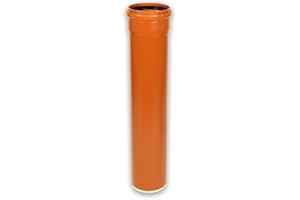Gebr. Ostend. Kunststoffe GmbH KG-Rohr mit Steckmuffe und Gummidichtring PVC-U DN 200 Länge 1000 mm Orange