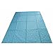Large Highchair No Mess Splash Mat/Table Protector -Aqua Blue With White Polkadots