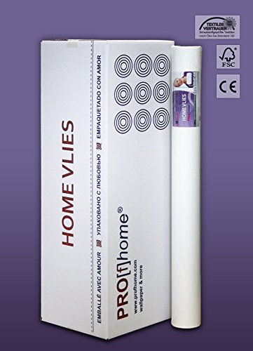 HomeVlies glatte überstreichbare Vliestapete weiß ohne Struktur Glattvlies Renoviervlies Malervlies 120 g | 9 Rol 225 qm