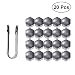 Produktbild VORCOOL 21 in 1 Sechskant Radmutter Abdeckungen Schrauben Abdeckungen Schraube Schützen Kappen 17mm mit Clips (Grau)