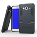 Produktbild Roreikes Schutzhülle für Samsung Galaxy J5 ( 2015)‘’ 5.0 zoll SM-J500F, Rüstungs Series Hülle Silikon Stoßfest Case mit Ständer Schutzhülle für Samsung Galaxy J5 ( 2015)‘’ 5.0 zoll SM-J500F - Blau+Schwarz