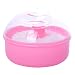 Lusee® Baby Safety Face Body Cosmetic Powder Puff Sponge Box Case Container Talcum Powder Box Powder Puff Baby Supplies Dusting Powder Box (Pink)