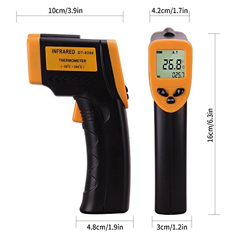 Thermometer, Riversong Infrarot-Thermometer / Pyrometer -50℃ bis +380℃ - 8