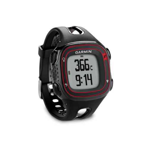 Garmin Forerunner 10 Reloj GPS Producto refurbish, Negro y Rojo, Talla única