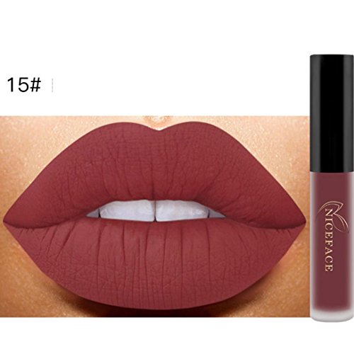 Beliebter Lippenstift, Yogogo Lip Matte Liquid Lipstick Wasserdichte Lip Gloss Make-up (#15)