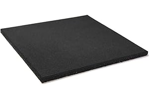 JARDIN202 - Pack Entrena 20mm- Loseta de caucho 50x50cm Negra Maciza Profesional