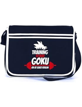 Training To Beat Goku Or At Least Krillin, Retro Messenger Bag Kuriertasche Umhängetasche