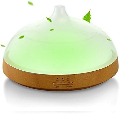 Aromotherapy Essential Oil Diffuser Humidifier Wood Grain Ultrasonic Cool Mist with 7 Color LED Lights Waterless Auto Shut-Off for Home Office (100ml)
