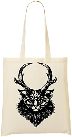 Cat Deer Horns Shopping Tote Bag