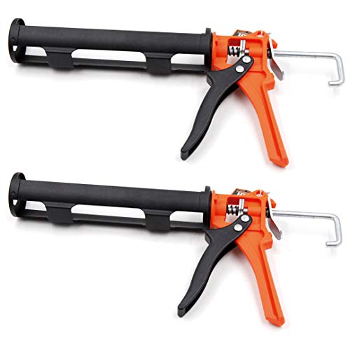 Preisvergleich Produktbild Kartuschenpressen, Ohuhu 2er pack mechanische Kartuschenpresse Ergonomische Kartuschenpistole mit gummiertem Handgriff & drehbarer Griffhülse, Für 310 ml Kartuschen geeignet