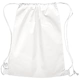 Rayher Hobby 38693102 Turnbeutel mit Kordelzug, 38 x 42 cm, SB-Beutel 1 Stück, weiß
