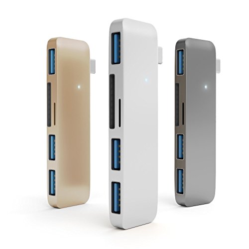 Satechi Typ-C USB 3.0 3 in 1 Combo Hub – 3-Fach Anschluss USB3.0 Hub, TF/MicroSD Karte & SD Speicherkarte Lesegerät Adapter für Notebook / Laptop / SD / MicroSD / Karten Alles in Einem (Silber) - 7